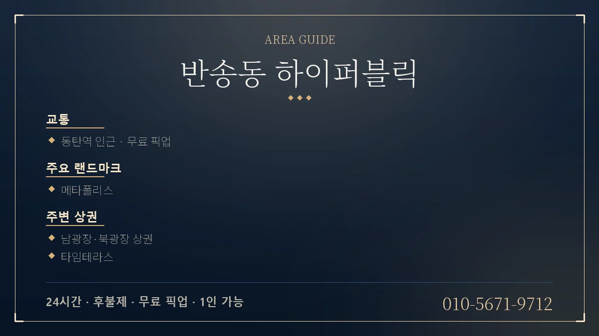 반송동 도시철도역 하이퍼블릭 위치 안내
